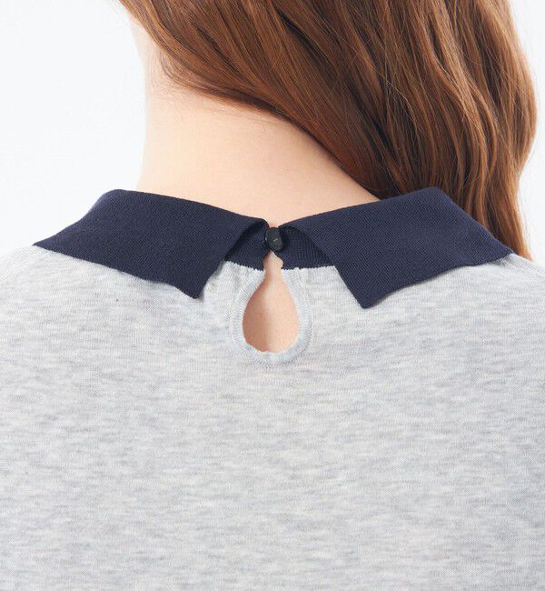 MACKINTOSH PHILOSOPHY「【Bi-color Knit Polo（バイカラーニットポロ）】ノースリーブ」|ニット・セーター|