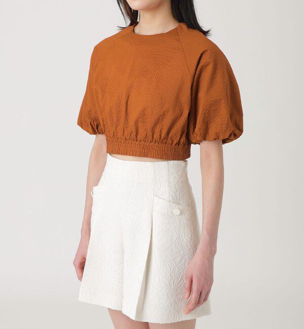  「オープンバッククロップトブラウス」|シャツ・ブラウス|