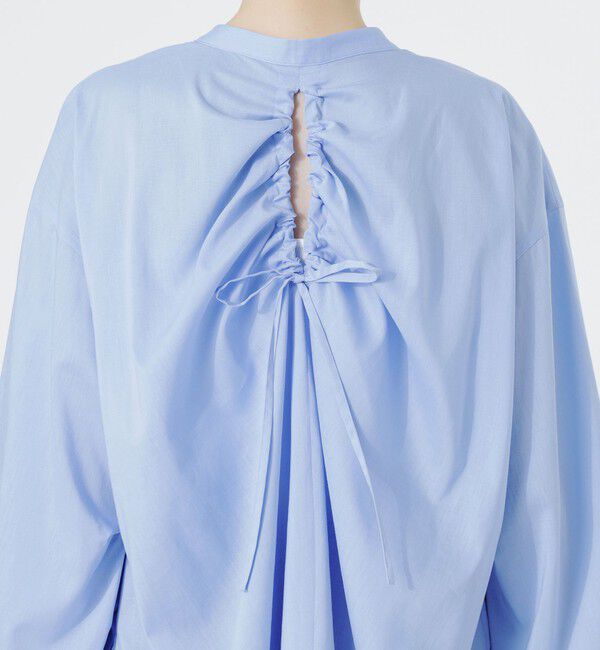  「リネンミックスギャザーブラウス」|シャツ・ブラウス|