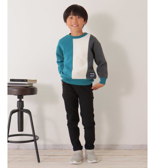 ikka kids「裏起毛縦切り替えトレーナー（120~160cm）」|Tシャツ・カットソー|