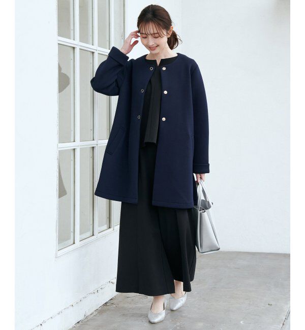 IKKA LOUNGE「ダンボールニットノーカラーコート」|その他|