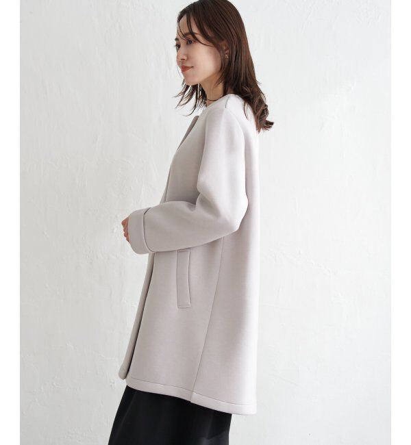 IKKA LOUNGE「ダンボールニットノーカラーコート」|その他|