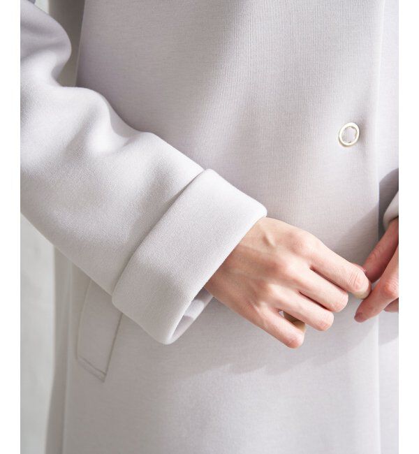 IKKA LOUNGE「ダンボールニットノーカラーコート」|その他|