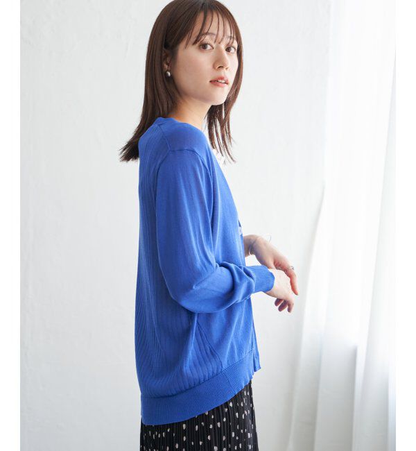 ikka「【洗濯機で洗える／接触冷感】針抜きシアーニットカーディガン【UVカット】」|その他|