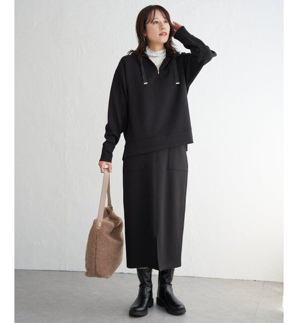 ikka「GOKU楽 鹿の子ダンボールパーカー」|パーカー|