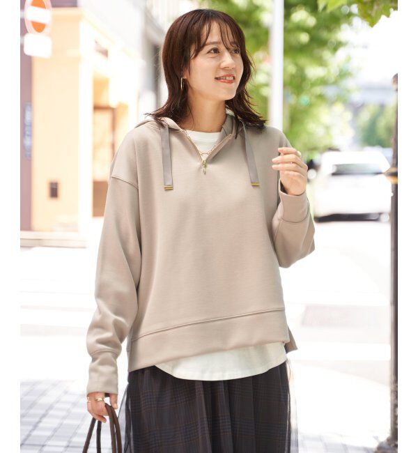 ikka「GOKU楽 鹿の子ダンボールパーカー」|パーカー|