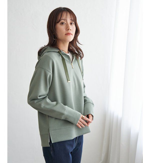 ikka「GOKU楽 鹿の子ダンボールパーカー」|パーカー|