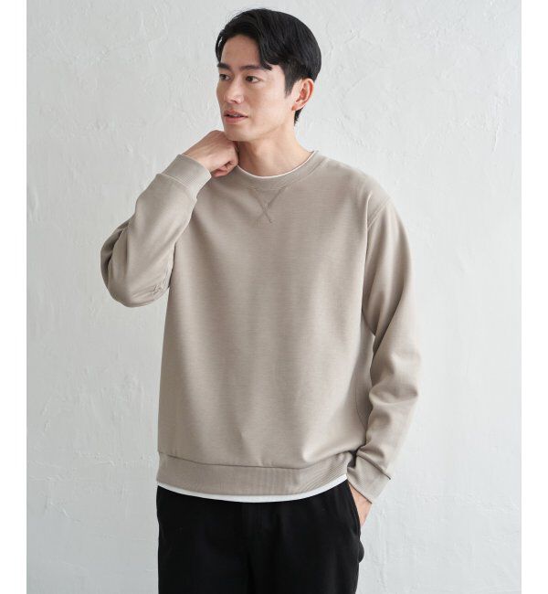 ikka「GOKU楽リップルダンボールクルーネック」|パーカー|