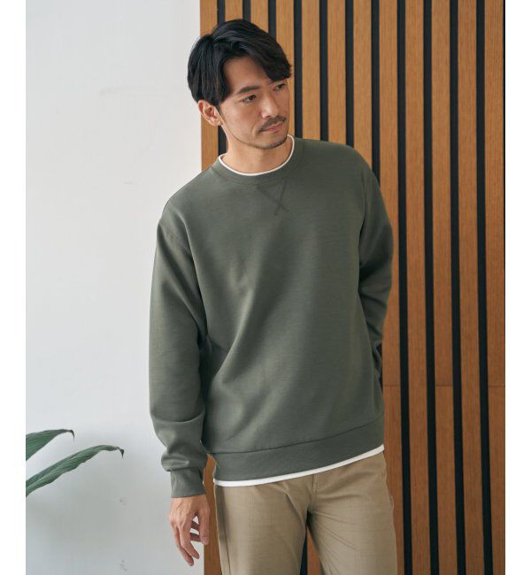 ikka「GOKU楽リップルダンボールクルーネック」|パーカー|