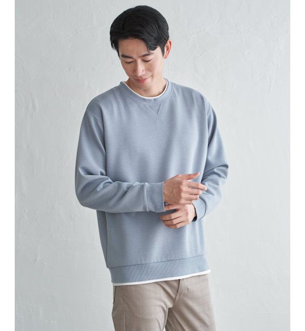 ikka「GOKU楽リップルダンボールクルーネック」|パーカー|