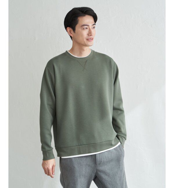 ikka「GOKU楽リップルダンボールクルーネック」|パーカー|