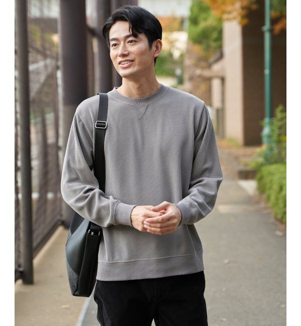 ikka「モールワッフルクルーネック」|パーカー|