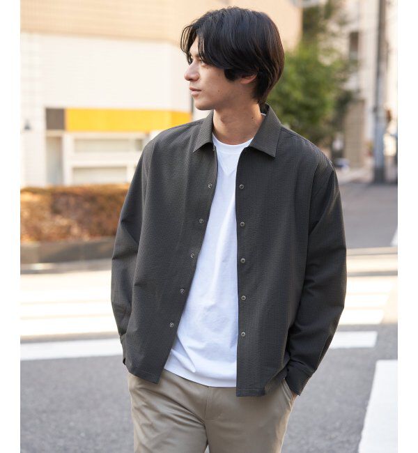 ikka「イージケアサッカースナップシャウター」|ブルゾン・スタジャン|