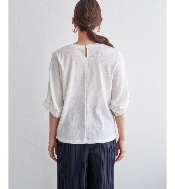 IKKA LOUNGE「ジャガードホイップスリーブプルオーバー」|Tシャツ・カットソー|