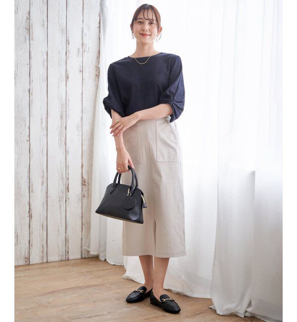 IKKA LOUNGE「ジャガードホイップスリーブプルオーバー」|Tシャツ・カットソー|