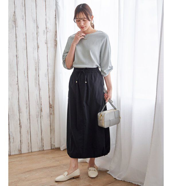 IKKA LOUNGE「ジャガードホイップスリーブプルオーバー」|Tシャツ・カットソー|