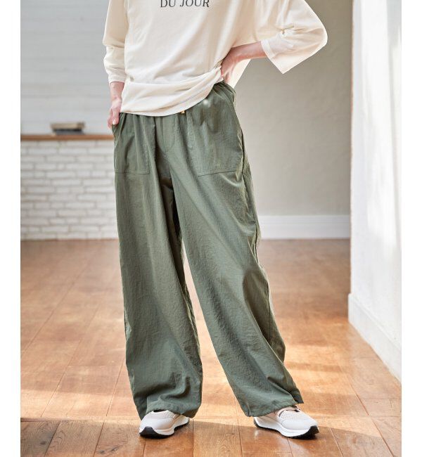 ikka「ドライテックチノベイカーパンツ」|その他|オリーブ