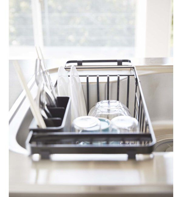 Lbc with Life「伸縮水切りワイヤーBK タワー」|食器・キッチングッズ|