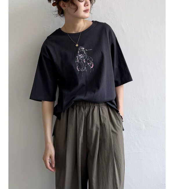 Lbc with Life「GirlプリントビッグTシャツ」|Tシャツ・カットソー|