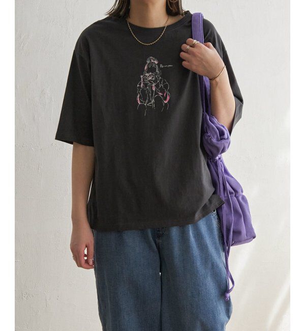 Lbc with Life「GirlプリントビッグTシャツ」|Tシャツ・カットソー|