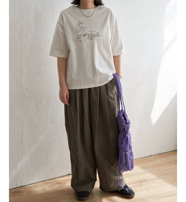 Lbc with Life「GirlプリントビッグTシャツ」|Tシャツ・カットソー|