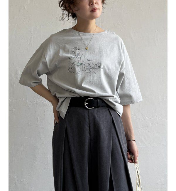 Lbc with Life「GirlプリントビッグTシャツ」|Tシャツ・カットソー|