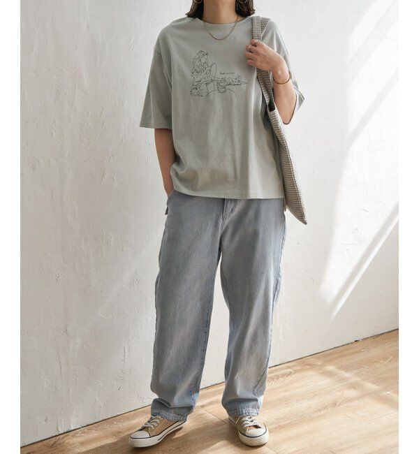 Lbc with Life「GirlプリントビッグTシャツ」|Tシャツ・カットソー|