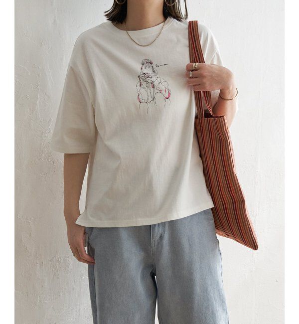 Lbc with Life「GirlプリントビッグTシャツ」|Tシャツ・カットソー|