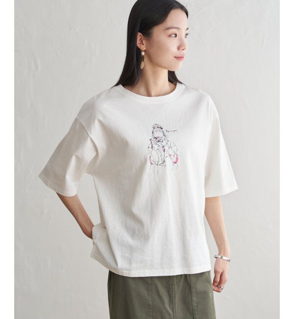 Lbc with Life「GirlプリントビッグTシャツ」|Tシャツ・カットソー|