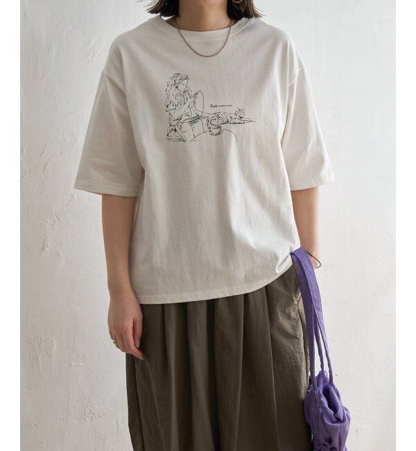 Lbc with Life「GirlプリントビッグTシャツ」|Tシャツ・カットソー|ソノタ