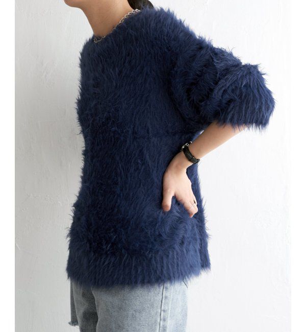 VENCE share style「フェイクフェザー天竺プルオーバー」|ニット・セーター|