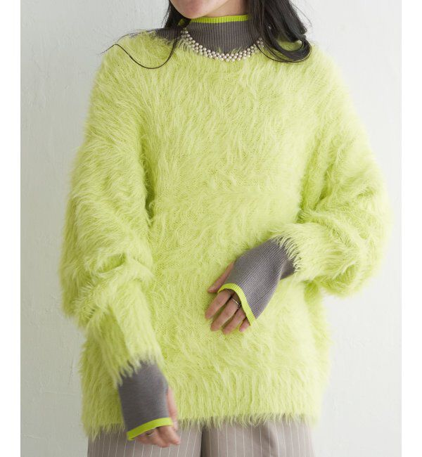 VENCE share style「フェイクフェザー天竺プルオーバー」|ニット・セーター|