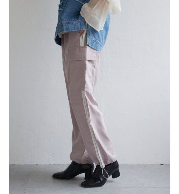 VENCE share style「ポプリンライン入りカーゴパンツ」|デニム|