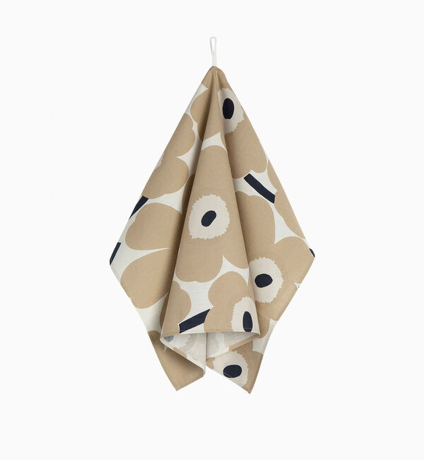 Marimekko「Pieni Unikko キッチンタオル」|その他|ｵﾌﾎﾜｲﾄ&times;ﾍﾞｰｼﾞｭ