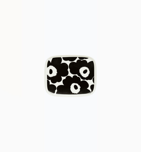 Marimekko「Unikko プレート 15&times;12cm」|その他|ブラック&times;ホワイト