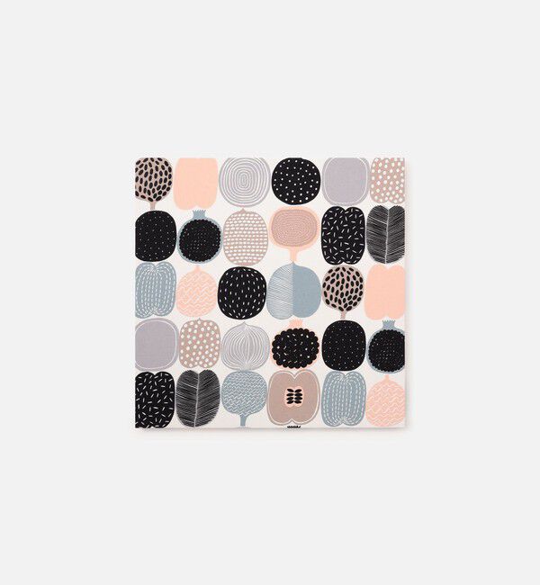Marimekko「Kompotti ファブリックボード 45&times;45cm」|その他|ホワイト&times;ベージュ