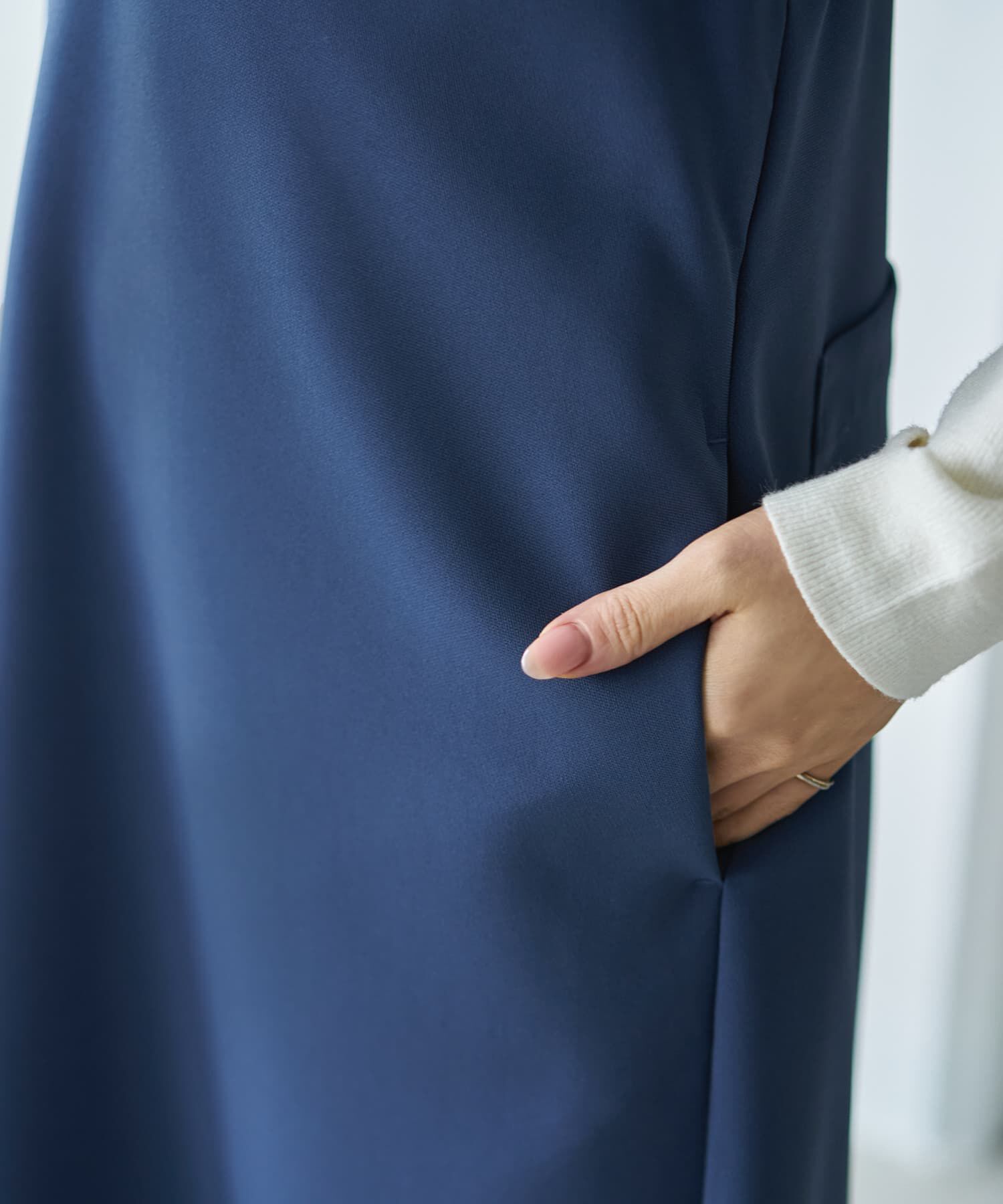 STYLE DELI「【LUXE】AラインフロントVジャンパースカート」|ジャンパースカート|