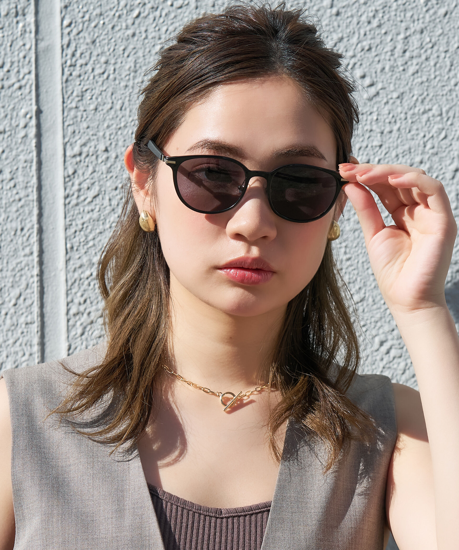  「SUNCUTGlasses/UV100%CUT ボストン型 サングラス | カラーレンズ｜紫外線対策 UVカット」|サングラス|