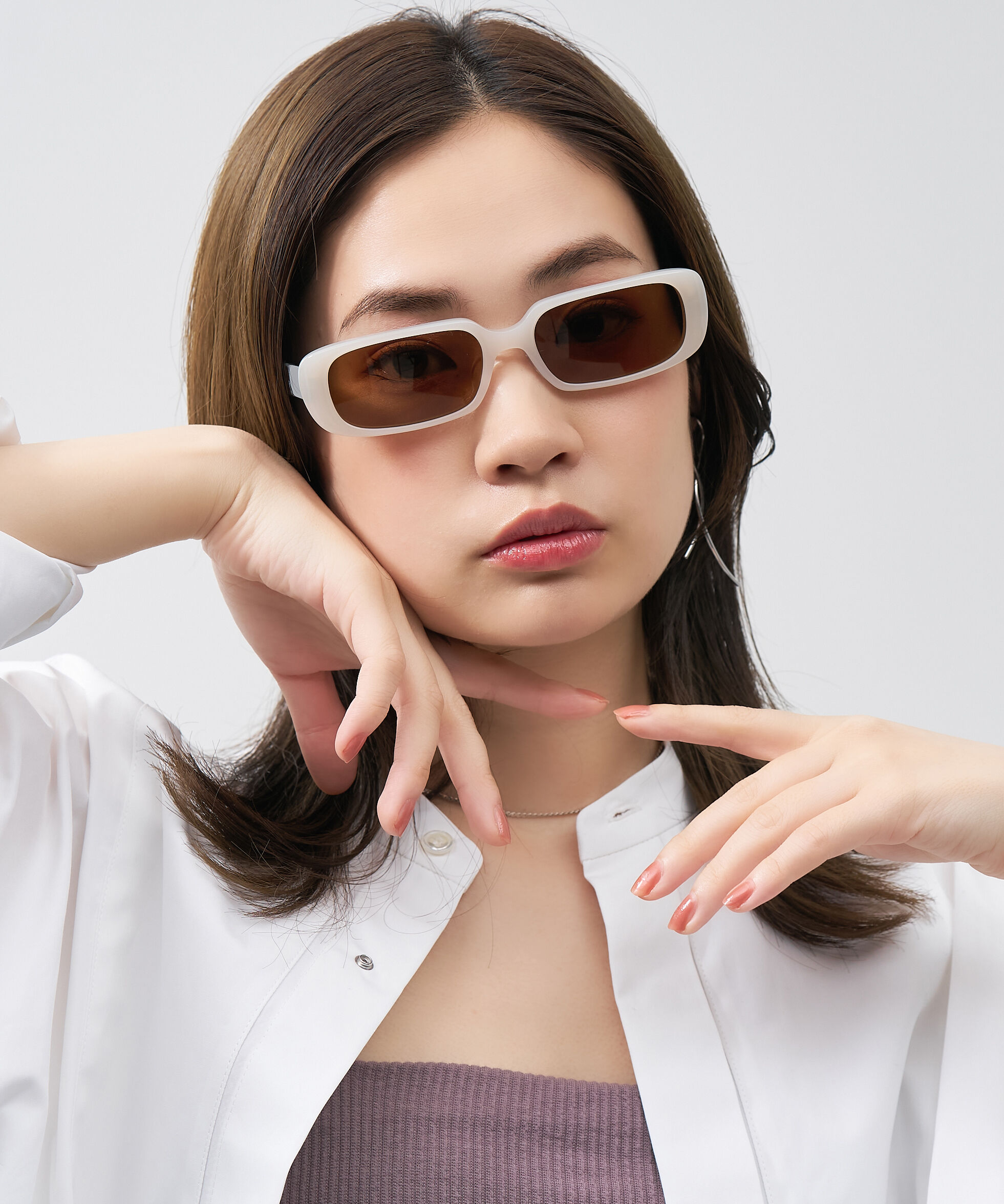  「スクエア型 サングラス｜Y2K スタイリッシュ ユニセックス 小顔 おしゃれ 横長」|サングラス|