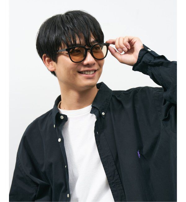  「【WEB限定】ウェリントン型 サングラス | 軽量 カラーレンズ トレンド 紫外線対策 UVカット 大きめサイズ」|サングラス|