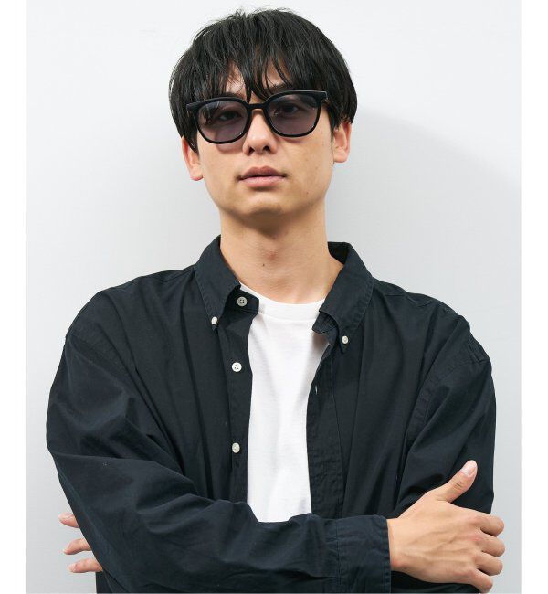  「【WEB限定】ウェリントン型 サングラス | 軽量 カラーレンズ トレンド 紫外線対策 UVカット 大きめサイズ」|サングラス|