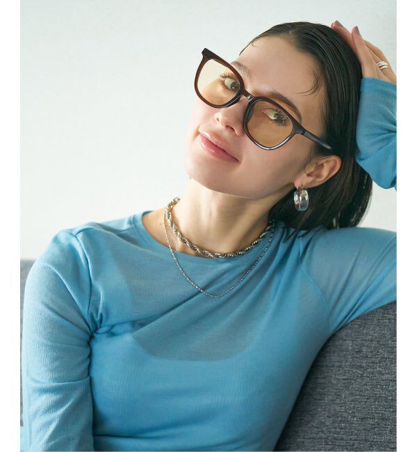  「【WEB限定】ウェリントン型 サングラス | 軽量 カラーレンズ トレンド 紫外線対策 UVカット 大きめサイズ」|サングラス|