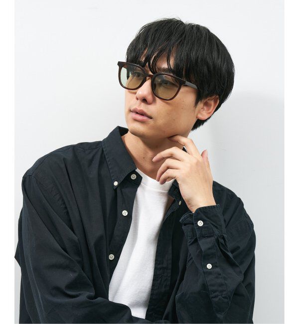  「【WEB限定】ウェリントン型 サングラス | 軽量 カラーレンズ トレンド 紫外線対策 UVカット 大きめサイズ」|サングラス|