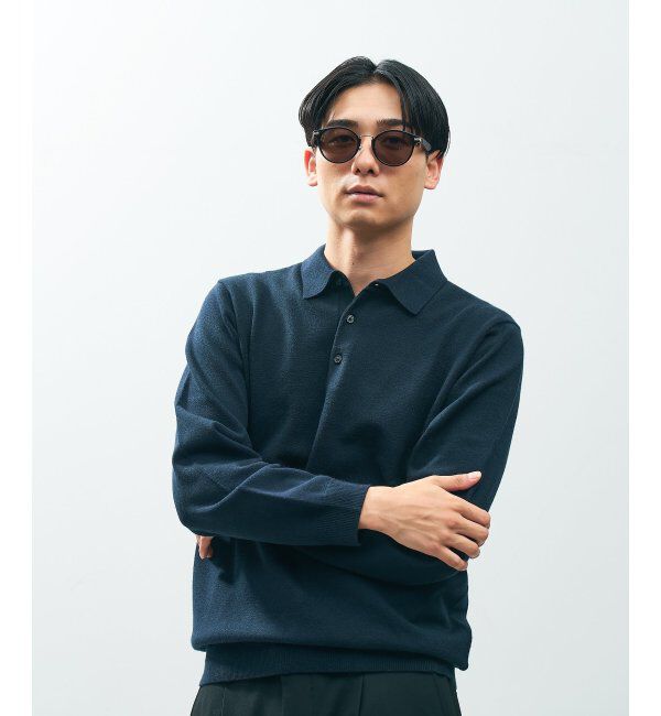  「SUNCUTGlasses/UV100%CUT サングラス レザー調 ラバーテンプル 紫外線対策 UV対策 UVカット ズレ落ち防止」|サングラス|