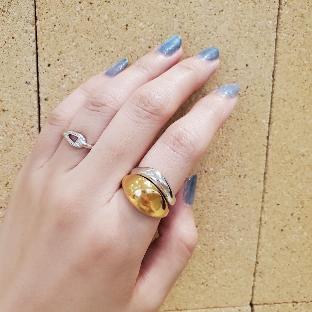  「silver925 ミドルボリューム カーブリング (ニッケルフリー)」|リング|