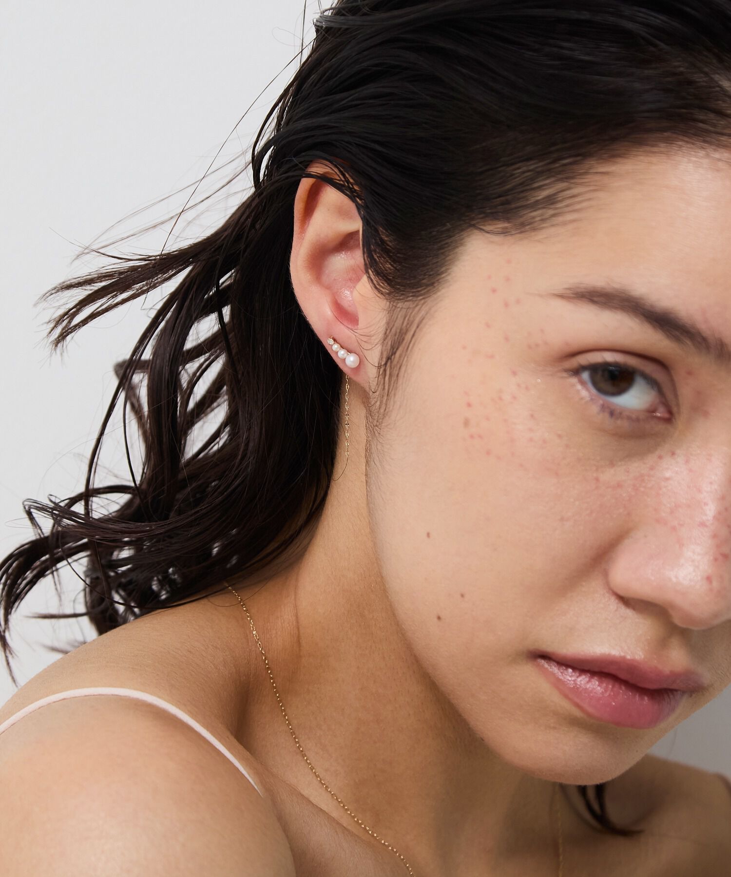 JUPITER「【K10】ダイヤモンド&パールピアス」|ピアス|