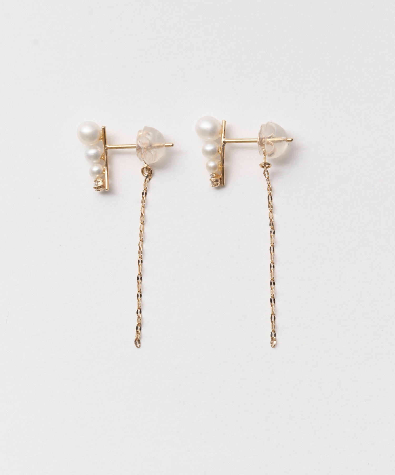 JUPITER「【K10】ダイヤモンド&パールピアス」|ピアス|