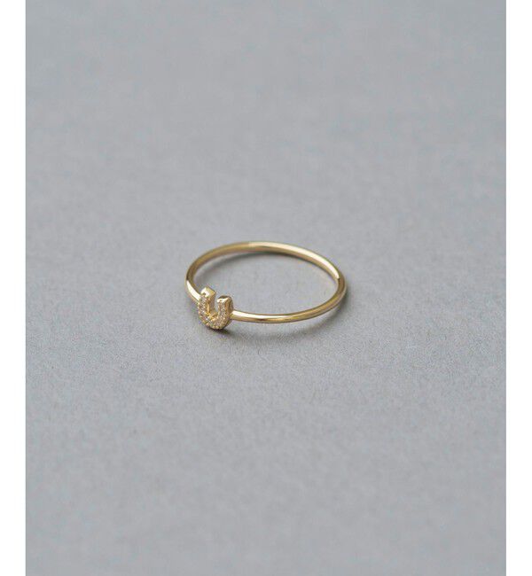 ete「K10YG ダイヤモンド ホースシュー リング」|リング|