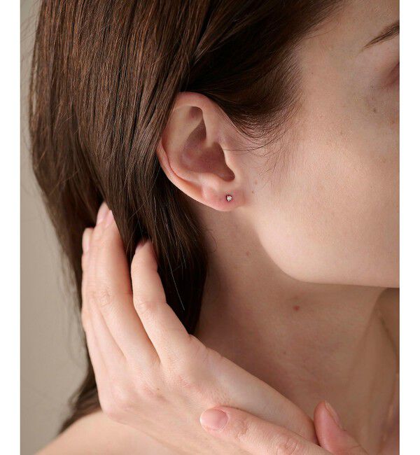 ete「K10YG ダイヤモンド ピアス」|ピアス|