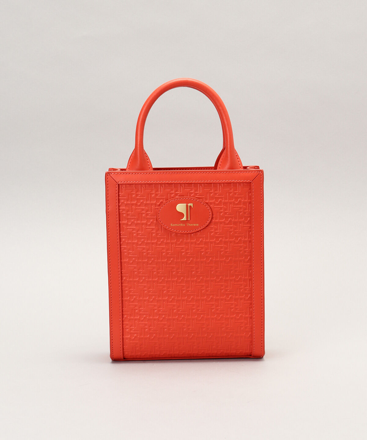 Samantha Thavasa「Pomme d'espoir ラビラント 縦長スクエアトートバッグ　小」|トートバッグ|オレンジ